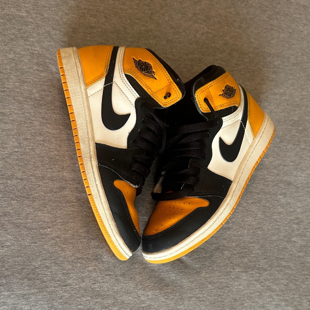 Nike Air Jordan Retro High Tops in Black, White, and Orange - Picture 5 of 11